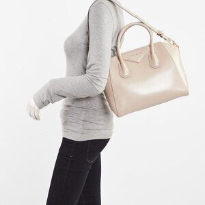 Givenchy Beige Smooth Leather Small Antigona Bag